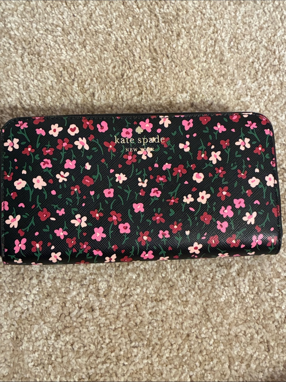 Kate Spade Floral Print Zip Wallet